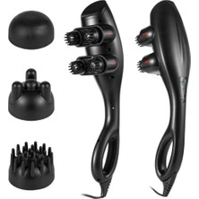 PremiumPort Kompakt ve Çok Fonksiyonlu 4 Başlıklı Masaj Aleti, Rahatlatıcı Kullanım