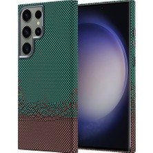 ZM Store Galaxy S23 Ultra Uyumlu Kılıf M-Safe Özellikli Karbon Fiber Görünümlü Ince Nekst Kapak