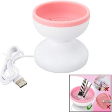 Makeup Brush Cleaner Makyaj Fırça Temizleme Makinesi  USB Çalışma - Silikon Tırtıklı Hazne (