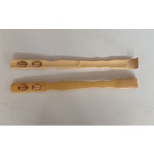PremiumPort Iki Adet Ahşap Sırt Kaşıyıcı, 45CM Bambu Sırt Kaşıyıcı Set