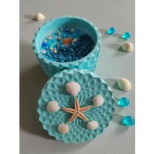 Home 'bir Parça Deniz' Deniz Temalı Kapaklı Dekoratif El Yapımı  Kokulu Mum 2