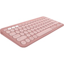 Logitech Logıtech K380S Pebble Bluetooth Türkçe Q Klavye Pembe 920-011861