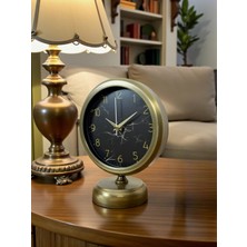 Buffer Eskitme Mermer Desenli 25 x 20 cm Metal Masa Saati