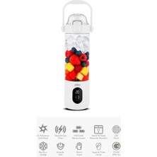 Şarjlı Taşınabilir Smoothie Blender 700MLBUZ Kırma - Çelik Bıçak Manyetik Şarj 150W 4500MA