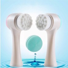 PremiumPort 3D Çift Taraflı Mavi Yüz Temizleme Fırçası, Derinlemesine Temizlik