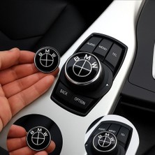 Stilix Garage Bmw Uyumlu Joystick Konsol Sticker Arma Logo 2,9 mm 2.9 cm 1 Adet Siyah