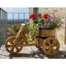 Ahşap Çiçeklik Bisikletli Kütük Saksı Şipitrend MODEL:SPT102