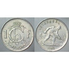 Banknoting Lüksemburg 1 Frank 1952 Demir Işçisi Temalı.