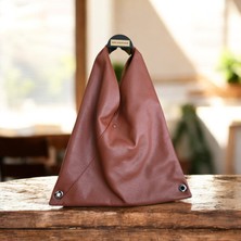 Valentina Victoria Valvic Hakiki Deri Yumuşak Büyükboy Omuz Çanta