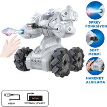 Magicway El Hareketi Algılamalı Sarjlı Işıklı Roket ve Buhar Atan Soft Mermi Atan Stunt Robot Araba