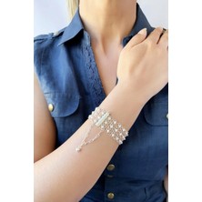 Normadia El Işçiliği Üç Sıralı Kişniş Model Gümüş Bileklik