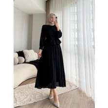 RFK Butik Kadın Melinda Begonya Kumaş Etekli Ikili Takım - Siyah