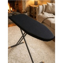 Özbience Lastikli Keçeli Yanmaz Ütü Masası Örtüsü 50X150 cm Siyah