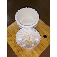 Home Beyaz Kapaklı Kristal Desenli Dekoratif Saklama Kutusu 3