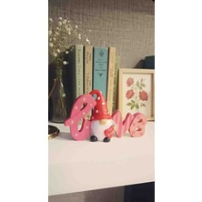 Lemonade Concept Modern Dekoratif Love Yazılı Cüce Biblo - Sevgililer Günü Hediyesi - 15X9 cm