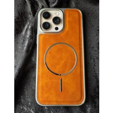 MK Beykoz iPhone 15 Magsafe Destekli Premium Deri Kılıf
