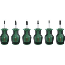 Bosch Pratik ve Kompakt 6'lı Topaç Kısa Tornavida Takımı