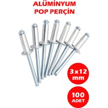 3X12 Alüminyum Pop Perçin Seti 100 Adet, Dayanıklı ve Güçlü Bağlantı