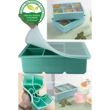 Özbience Buzluk Kalıbı, 6 Bölmeli, Kapaklı, Sky Blue, Pratik ve Şık Tasarım
