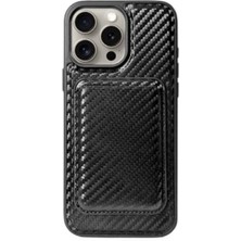 MK Beykoz iPhone 11 Karbon Desenli Standlı Darbe Emici Telefon Kılıfı