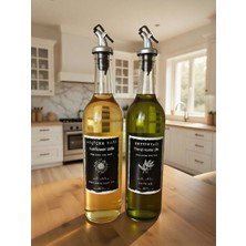 Trend Home Life Şeffaf 2'li 750 ml Zeytinyağı ve Sıvıyağ Şişesi Yağdanlık Yağlık YENİ11YAĞLIK750ML