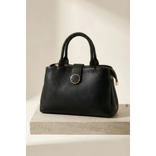 Kadın Siyah Büyük Boy Omuz Çantası, 3 Fermuarlı Bölmeli, Geniş Hacimli Tote Çanta