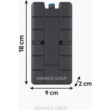 Özbience Jel Dolgulu Buz Aküsü, 18X9.5X2CM, 300G, Premium Kalite, Gri
