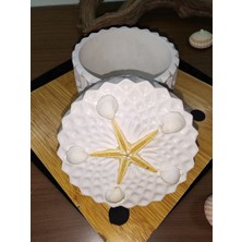 Home Beyaz Kapaklı Kristal Desenli Dekoratif Saklama Kutusu 1