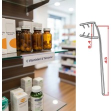 Şeffaf Cam Önü Etiketliği H:4 - Uzunluk 6 cm (Pakette 10 Adet)