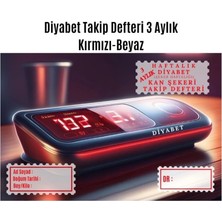 Emt Pazarlama Diyabet Ölçüm Takip Çizelgesi Defteri A Kalite Özel Tasarım 3 Aylık A5 Kırmızı