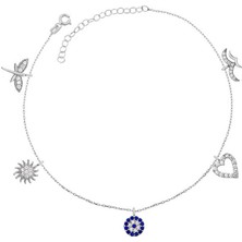 Noip 925 Ayar Gümüş Şans Kadın Halhal T6964 (944)