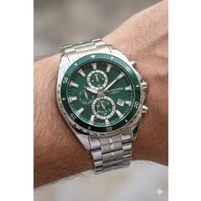 Lee Cooper 43MM Çelik Kasa, Spor Yeşil Kadran, Gümüş Renk Çelik Kordon Erkek Kol Saati