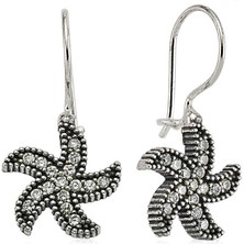 Noip 925 Ayar Gümüş Deniz Yıldızı Sallantılı Küpe EA1760008 (944)