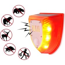 HypAirs PM-26953 Köpek Sesli Hayvan Kovucu Alarm Cihazı Hareket Sensörlü Solar Panelli