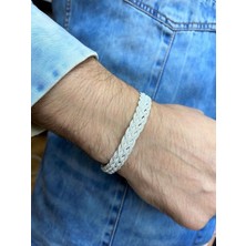 Normadia El Işçiliği Gümüş Kazaziye Sepet Örgü Bileklik, Zarif ve Şık Kadın Takısı