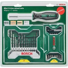 Bosch Çelik Delme ve Vidalama Ucu Seti 40 Parça, Çok Amaçlı Tornavida ile