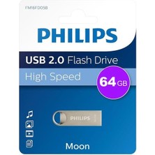 Pazarcan FM64FD160B/00 64GB Moon Klasik Gümüş USB 2.0 Metal Flash Bellek