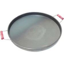 Özbience 35 cm Derin Saplı Kaliteli Kavurma Izgara ve Bazlama Börek Sacı