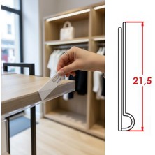 Yapışkanlı Şeffaf Raf Etiketi Profili H:2 - (Pakette 10 Adet)