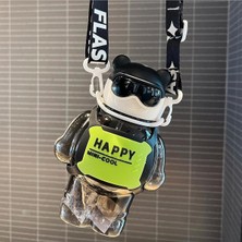 Özbience Renkli Robot Desenli Çocuk Matara 800ML, Sağlıklı ve Şık Tasarım