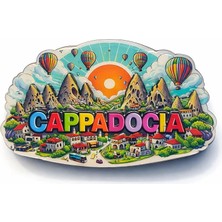 Epilons Kapadokya Temalı Ahşap Buzdolabı Magneti Model 5