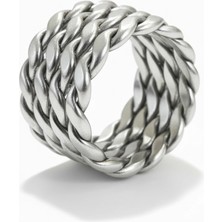 Gossip Team Antik Gümüş Kaplama Unisex Ayarlanabilir Ejder Sarmal Sembol Yüzük