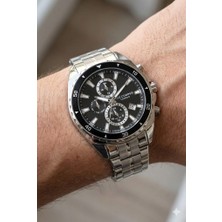 Lee Cooper 43MM Çelik Kasa, Siyah Spor Kadran, Gümüş Renk Çelik Kordon Erkek Kol Saati