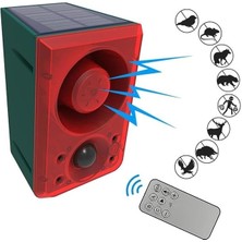 LTG Nova PM-26944 Yüksek Sesli Hayvan Kovucu Alarm Cihazı 130DB Şarjlı Solar Panelli
