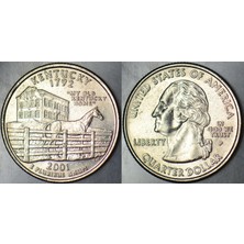 Banknoting Amerika Çeyrek Dolar 2001 P Eyaletler Serisi - Kentucky. At - Hara Temalı.