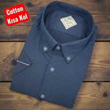 Eren Style Slim Fit Pamuklu Kısa Kollu Cepsiz Gömlek (Slim Fit Kalıp)