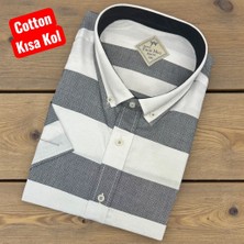 Eren Style Slim Fit Pamuklu Kısa Kollu Cepsiz Gömlek (Slim Fit Kalıp)