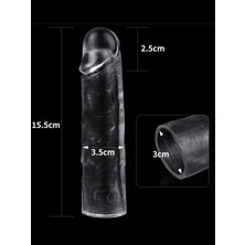 Skygo Flawless Şeffaf Penis Kılıfı 2.5 cm Uzatmalı