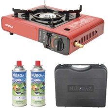 Özbience Portatif Kamp Ocağı Çiftli, 2 Adet 220 gr Kartuşlu, Pratik ve Hafif