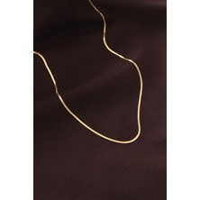Pazarcan Çelik Gold Renk 60 cm Ince Italyan Zincir Kolye - TJ-BKO6227